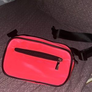 Neon pink fanny pack